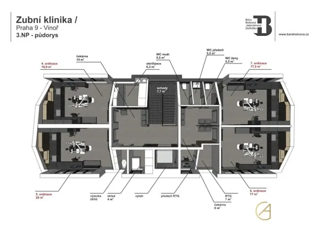 Pronájem ordinace, Praha - Vinoř, Mladoboleslavská, 305 m2