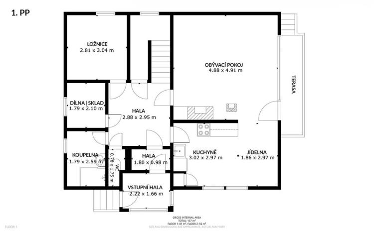 Prodej rodinného domu, Čerčany, Sokolská, 127 m2