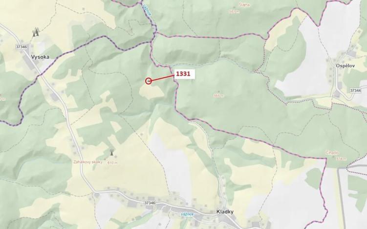 Dražba lesa, Kladky, 183 m2