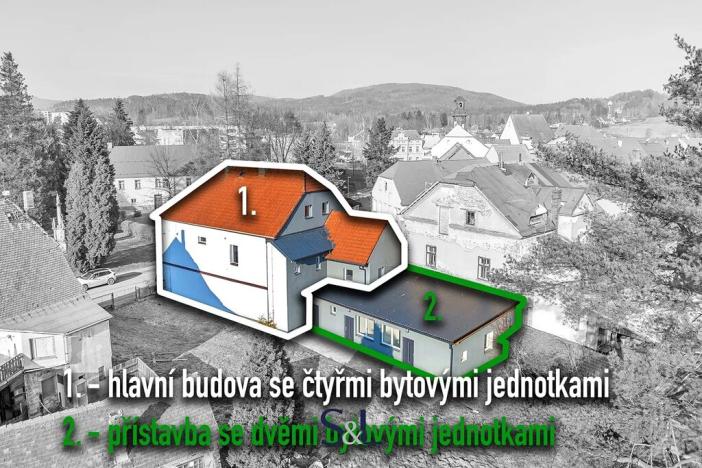 Prodej činžovního domu, Cvikov, Československé armády, 240 m2