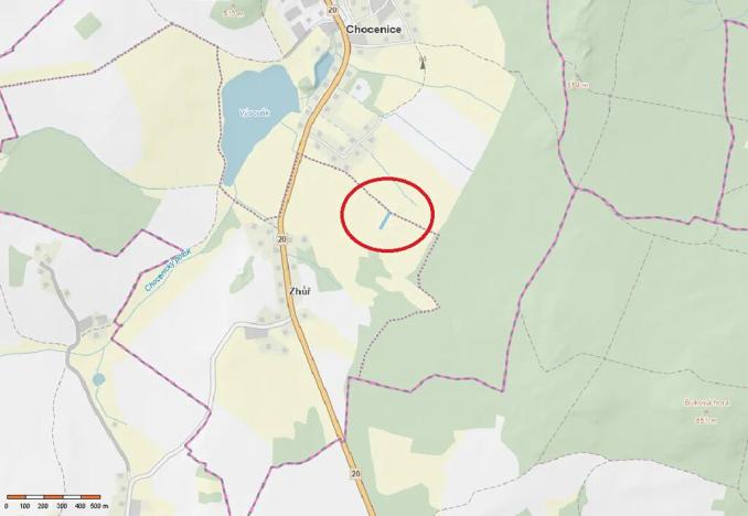 Prodej louky, Chocenice, 1393 m2