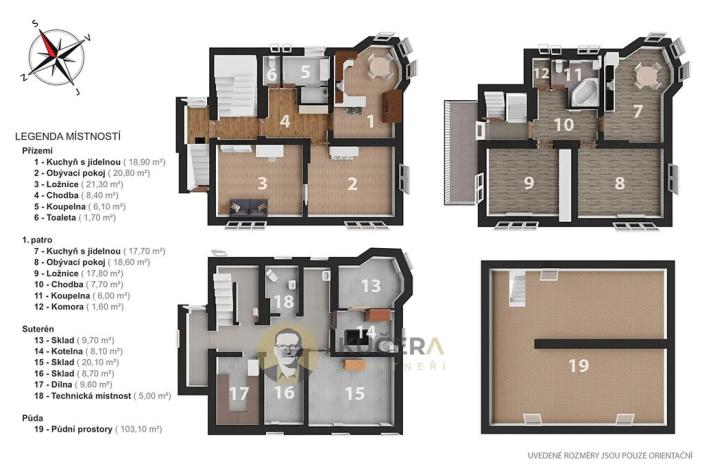 Prodej kanceláře, Lovosice, Sukova, 310 m2