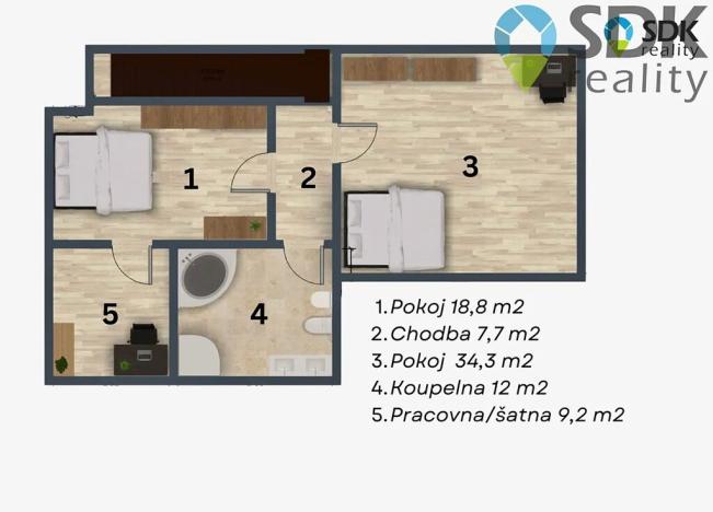 Prodej rodinného domu, Křenovice, Široká, 172 m2