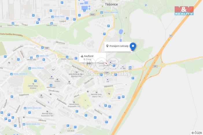 Pronájem zahrady, Těšovice, 963 m2