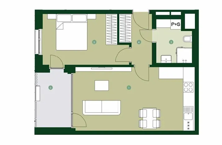 Prodej bytu 2+kk, Praha - Hlubočepy, Silurská, 53 m2