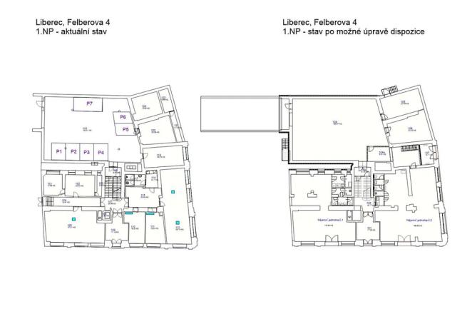Pronájem obchodního prostoru, Liberec, Felberova, 130 m2