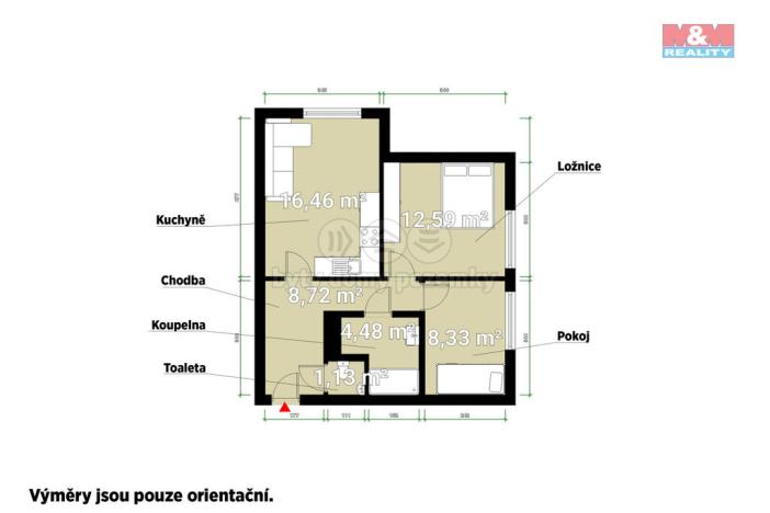 Prodej bytu 3+kk, Plzeň - Skvrňany, Macháčkova, 51 m2