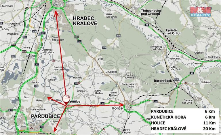 Pronájem zahrady, Sezemice - Kladina, 3761 m2