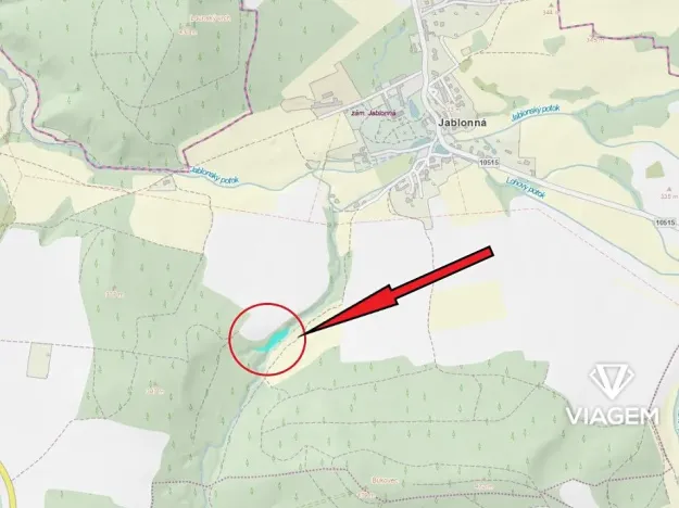 Prodej lesa, Jablonná, 1886 m2