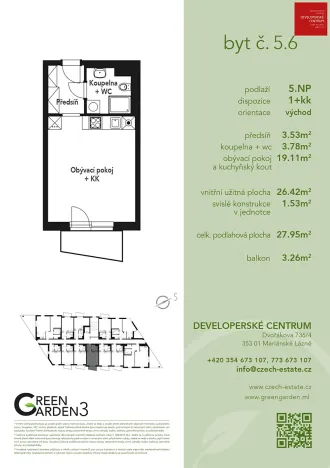 Prodej bytu 1+kk, Mariánské Lázně, Chebská, 28 m2
