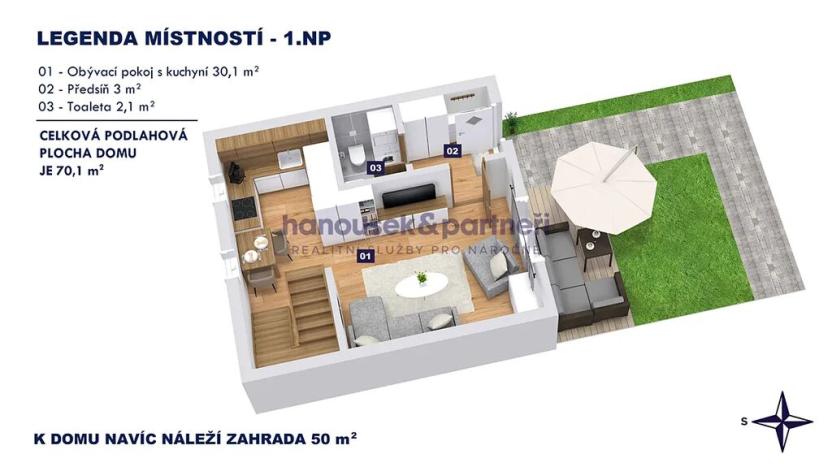 Prodej bytu 3+kk, Pardubice, Ke Kobelnici, 71 m2