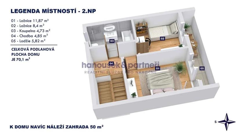 Prodej bytu 3+kk, Pardubice, Ke Kobelnici, 71 m2