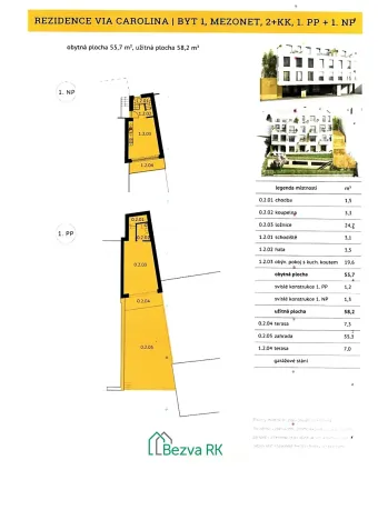 Prodej bytu 2+kk, Praha - Břevnov, Na břevnovské pláni, 58 m2