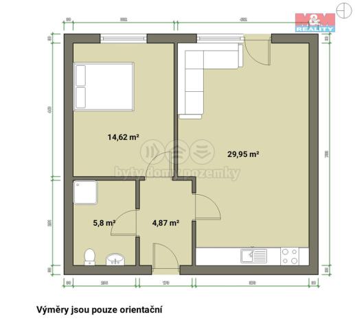 Prodej bytu 2+kk, Mariánské Lázně, Chebská, 55 m2