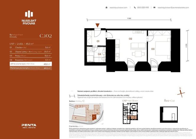 Prodej bytu 2+kk, Praha - Nusle, Bělehradská, 45 m2