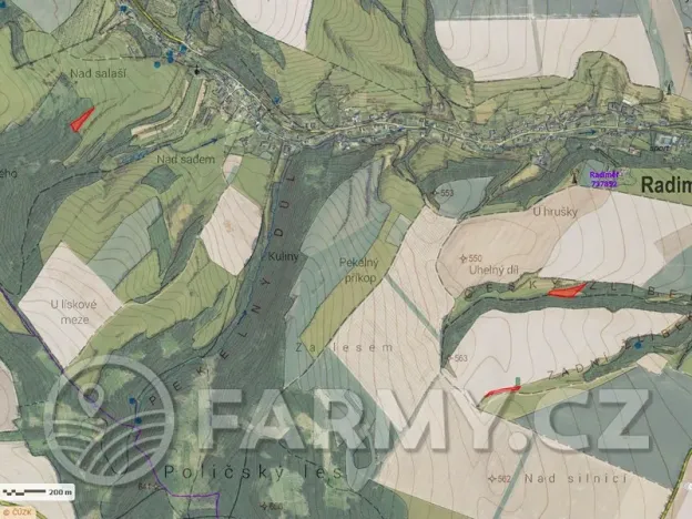 Prodej louky, Radiměř, 8400 m2