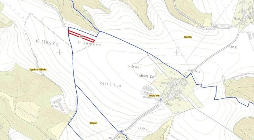Prodej podílu pole, Kokořín, 1083 m2