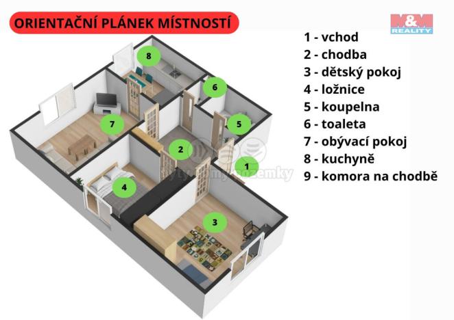 Prodej bytu 3+1, Ledeč nad Sázavou, Družstevní, 67 m2