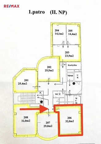 Pronájem kanceláře, Plzeň, Tylova, 32 m2