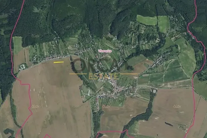Prodej pole, Vřesovice, 953 m2