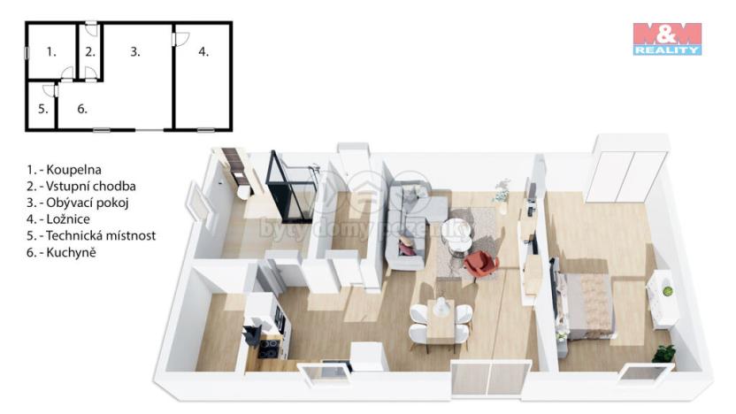 Prodej bytu 2+kk, Slatiňany, Na Ostrově, 79 m2