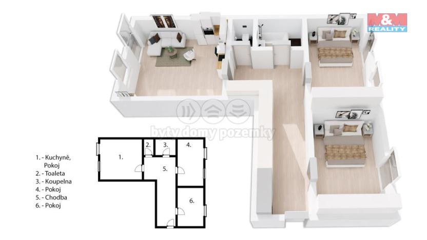 Prodej bytu 3+kk, Ostrava - Moravská Ostrava, Jantarová, 89 m2