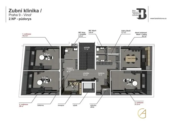 Pronájem ordinace, Praha - Vinoř, Mladoboleslavská, 92 m2