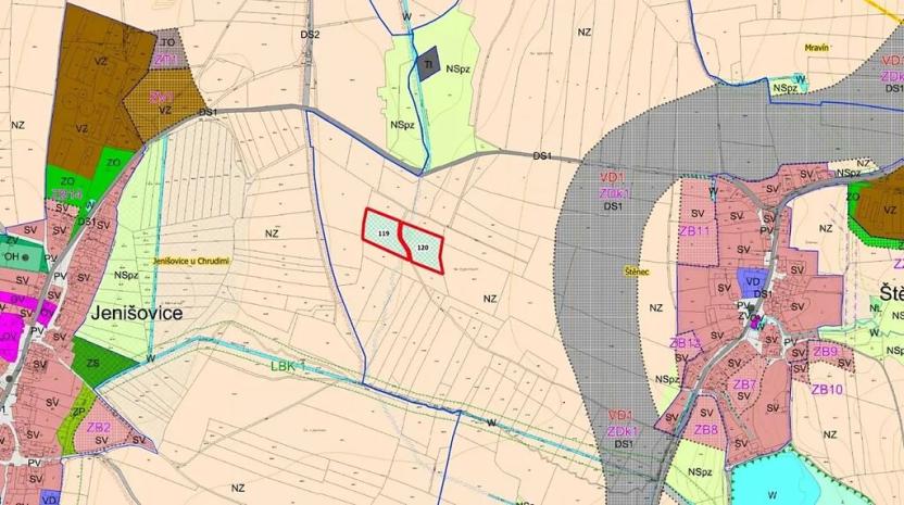 Prodej pole, Jenišovice, 1656 m2