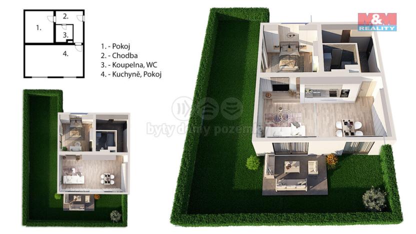 Prodej bytu 2+kk, Plzeň, Na Průhonu, 67 m2