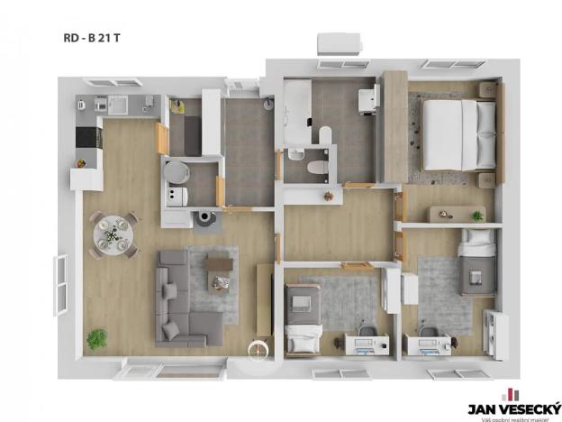 Prodej rodinného domu, Býkev, 87 m2