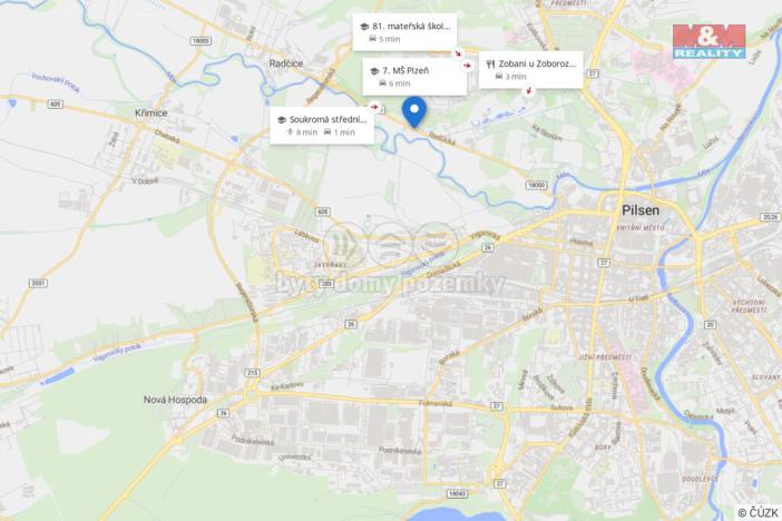 Prodej pozemku pro bydlení, Plzeň, Pod Vinicemi, 2025 m2