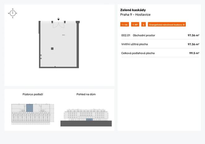 Prodej obchodního prostoru, Praha - Hostavice, Českobrodská, 100 m2