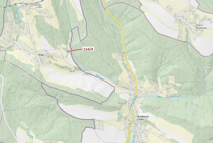 Dražba pozemku, Kyje, 208 m2