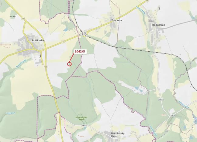 Dražba louky, Stehlovice, 23 m2