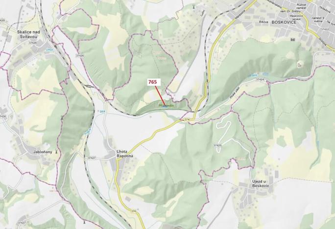 Dražba lesa, Lhota Rapotina, 1793 m2