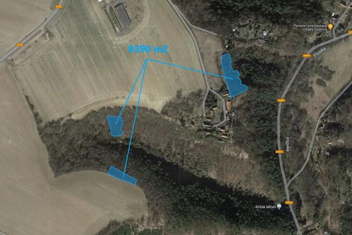 Prodej zahrady, Kokořín, 8390 m2
