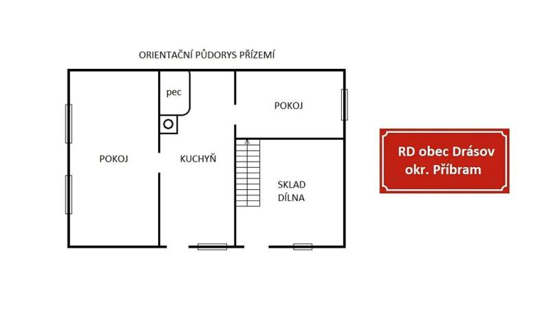 Prodej rodinného domu, Drásov, 60 m2