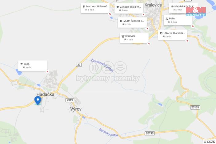 Prodej pozemku pro bydlení, Výrov - Hadačka, 1726 m2