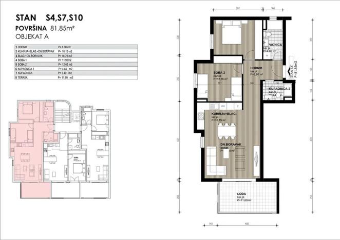 Prodej bytu 3+kk, Živogošće, Chorvatsko, 57 m2