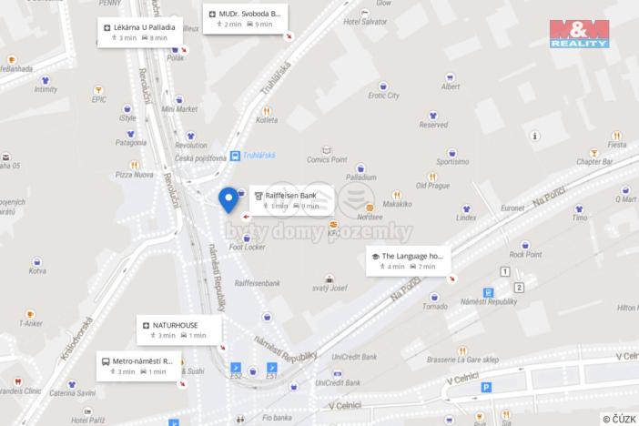 Pronájem kanceláře, Praha - Nové Město, náměstí Republiky, 194 m2