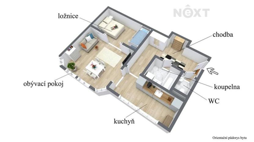 Prodej bytu 2+kk, Vejprty, Moskevská, 53 m2