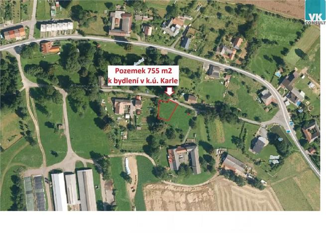 Prodej pozemku pro bydlení, Karle, 755 m2