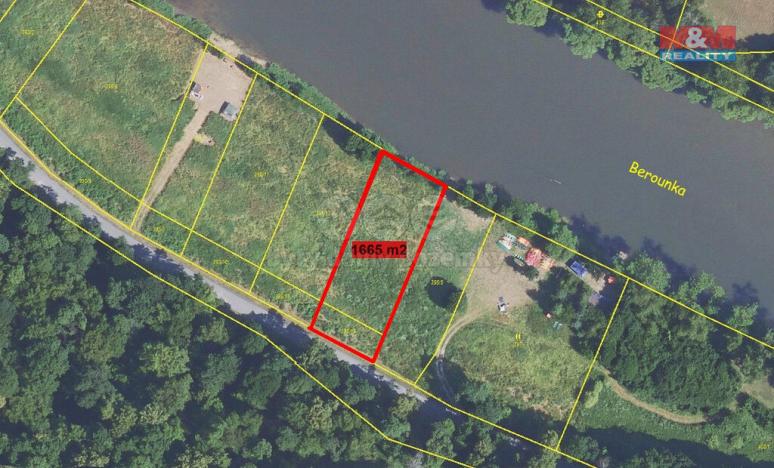 Prodej louky, Nižbor - Žloukovice, 1665 m2