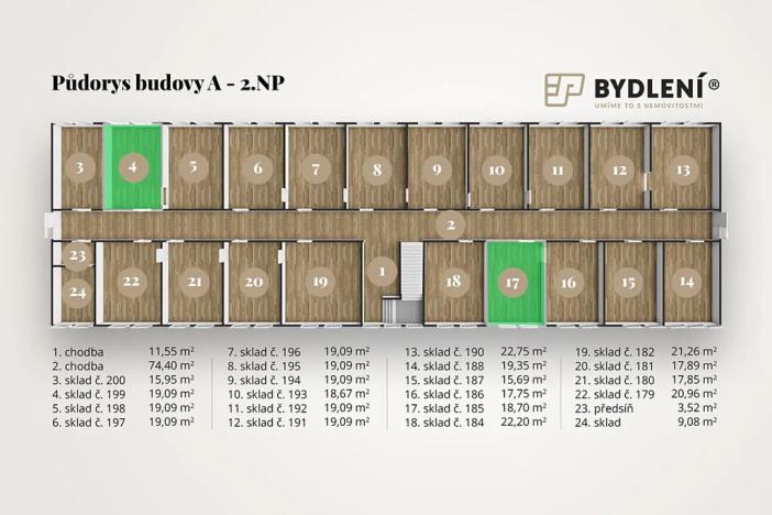 Pronájem kanceláře, Teplice, Tolstého, 2109 m2
