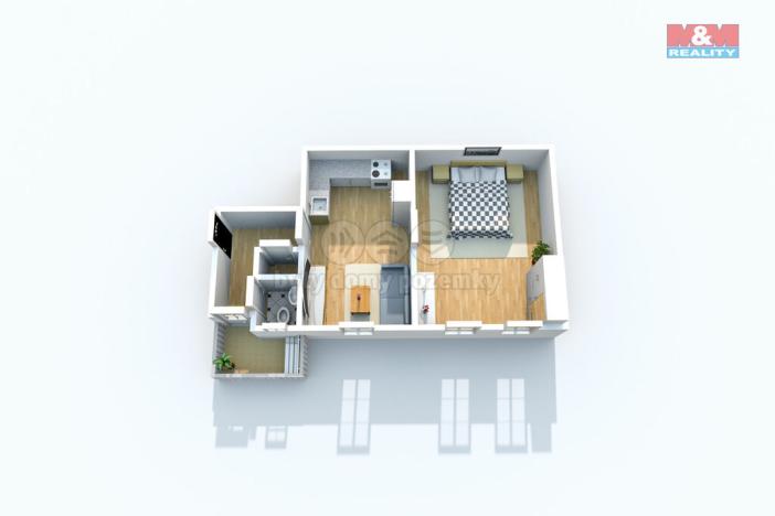 Prodej bytu 1+1, Děčín, Jeronýmova, 41 m2