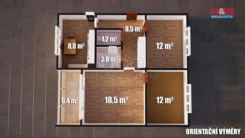 Prodej bytu 3+1, Mimoň - Mimoň I, Sídliště pod Ralskem, 75 m2