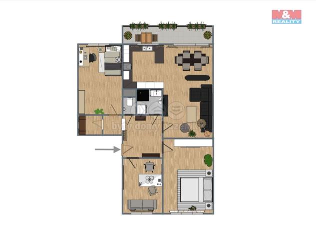 Prodej bytu 4+1, Litvínov - Janov, Luční, 79 m2