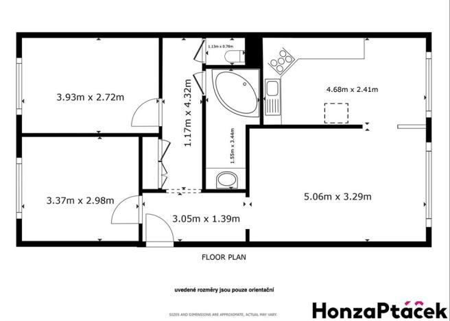 Prodej bytu 3+1, Benátky nad Jizerou, Ořechová, 69 m2