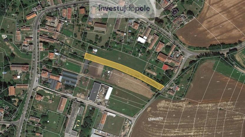 Prodej komerčního pozemku, Mlékosrby, 1205 m2