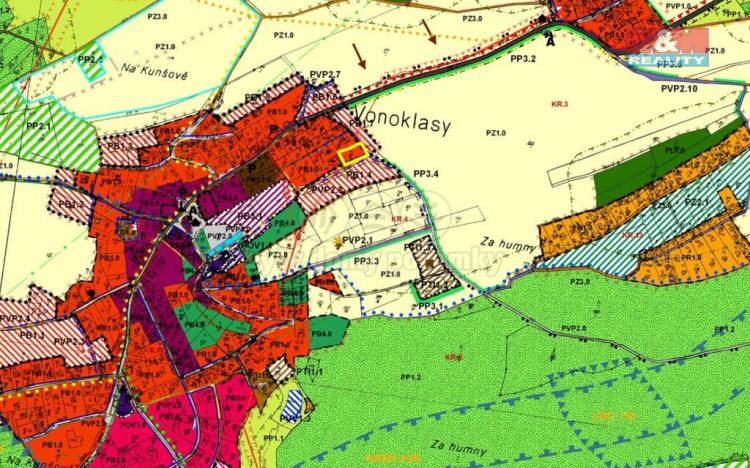 Prodej pozemku pro bydlení, Vonoklasy, 1045 m2